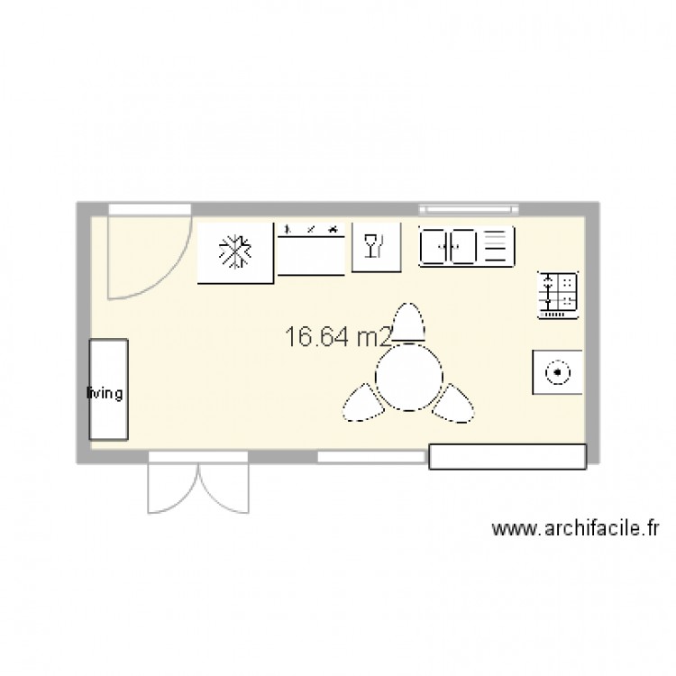 ducos CUISINE AMENAGEE. Plan de 0 pièce et 0 m2