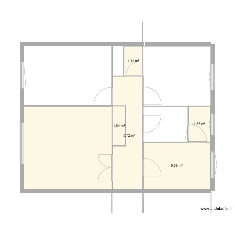 MAILLET1. Plan de 6 pièces et 31 m2