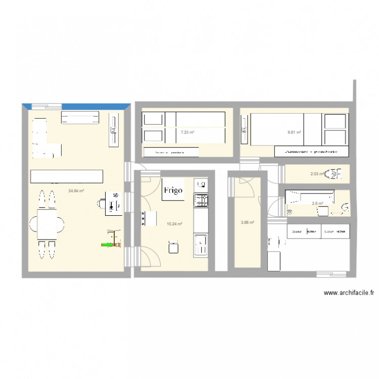 Appartement location. Plan de 0 pièce et 0 m2