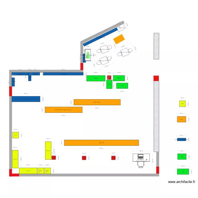 Salle J2. Plan de 