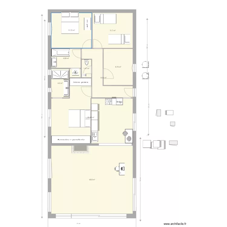 castaldo plein pied Bernard. Plan de 
