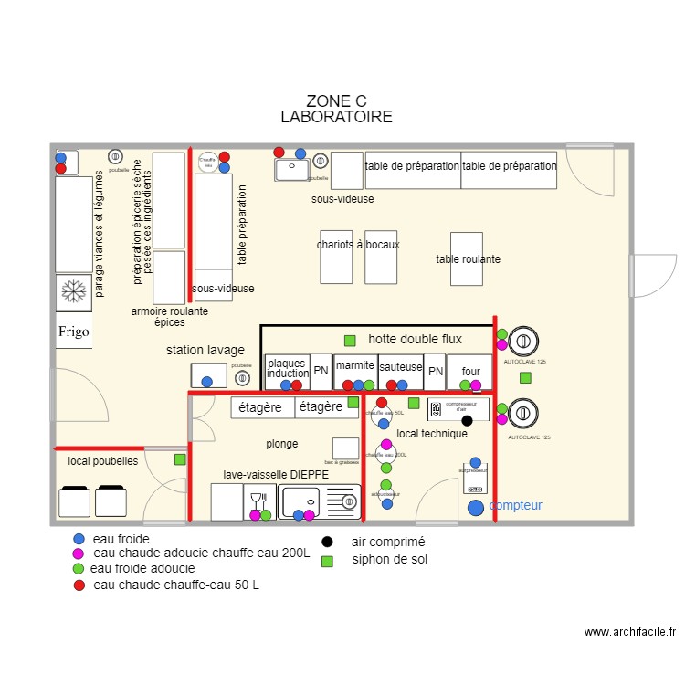 ZONE C points puisage et siphons  160219. Plan de 0 pièce et 0 m2