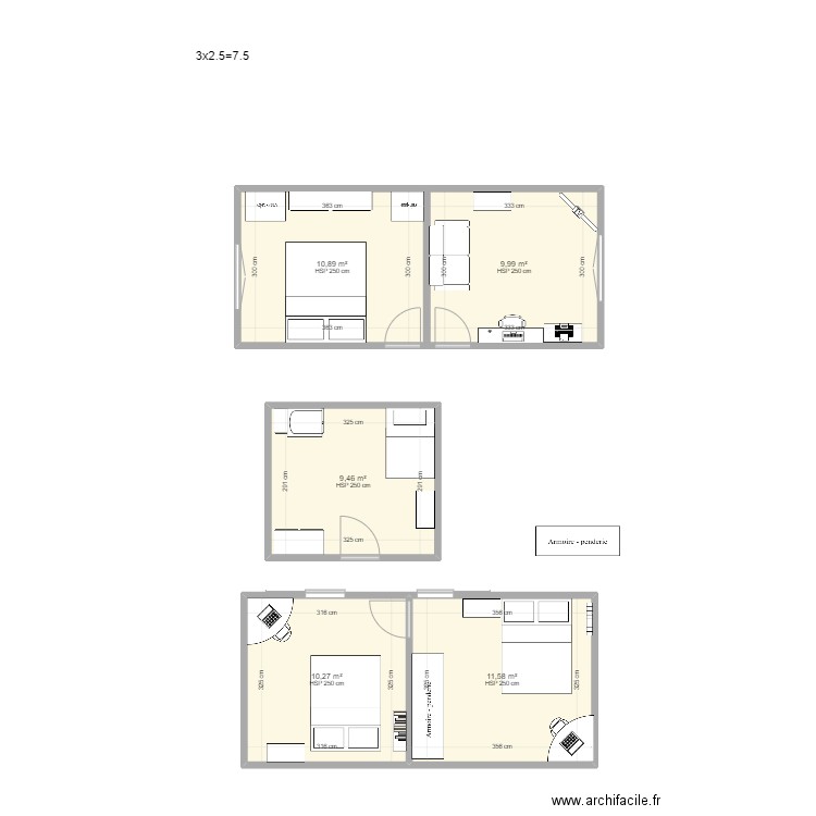 chambre. Plan de 0 pièce et 0 m2