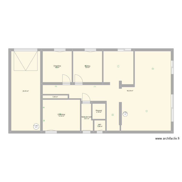 DUMAS 1 elec. Plan de 9 pièces et 126 m2
