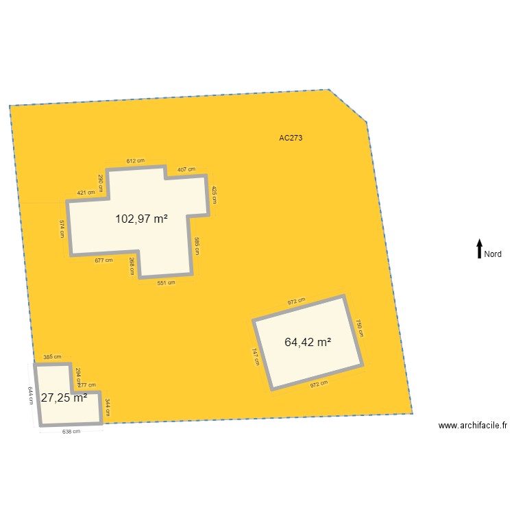 Plan de masse existant. Plan de 0 pièce et 0 m2