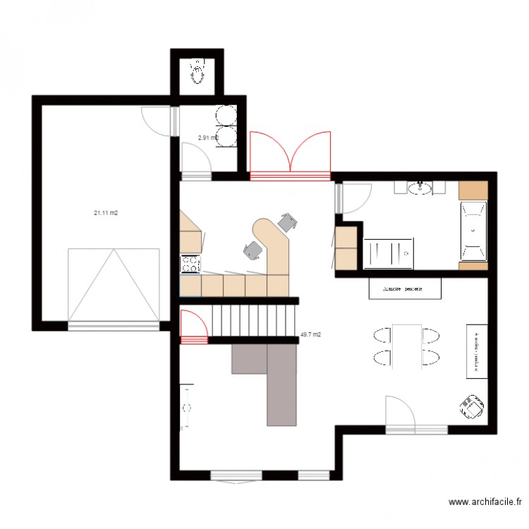 Maison perso modif. Plan de 0 pièce et 0 m2