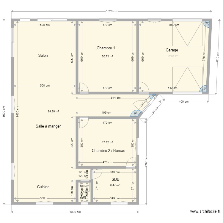 Maison 1. Plan de 0 pièce et 0 m2