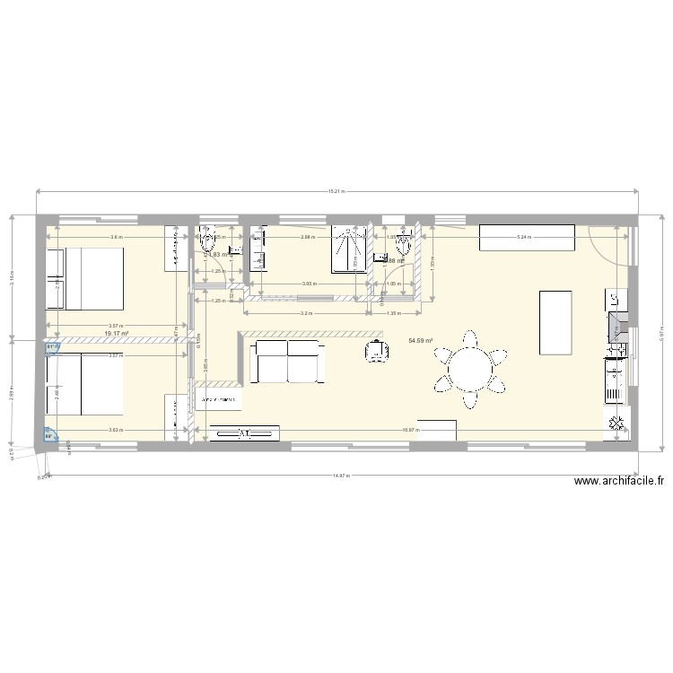 Maison écurie. Plan de 0 pièce et 0 m2