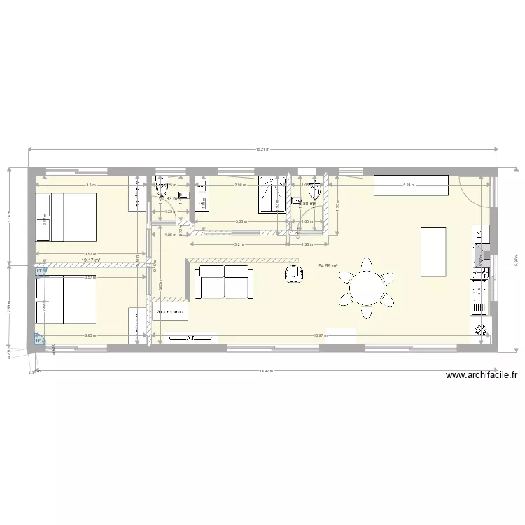 Maison &eacute;curie. Plan de 