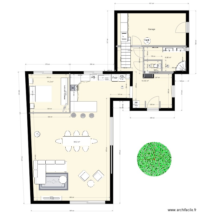 maisonnette meublé 1. Plan de 0 pièce et 0 m2