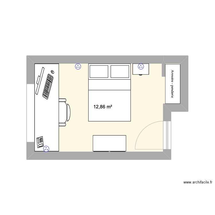Chambre 1. Plan de 0 pièce et 0 m2