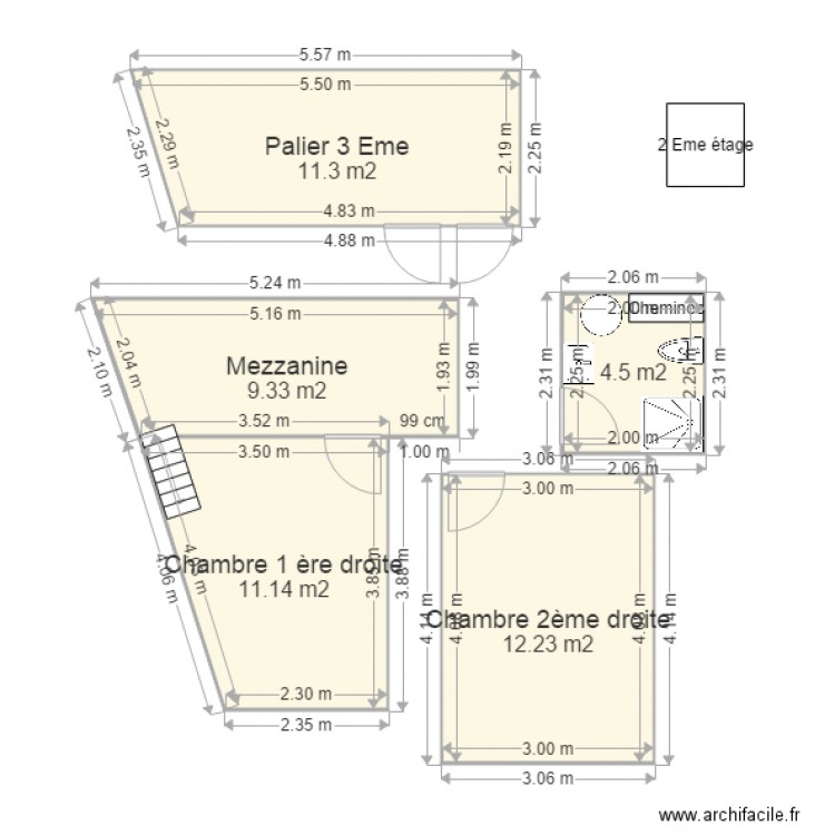 plan Orcet 3. Plan de 0 pièce et 0 m2