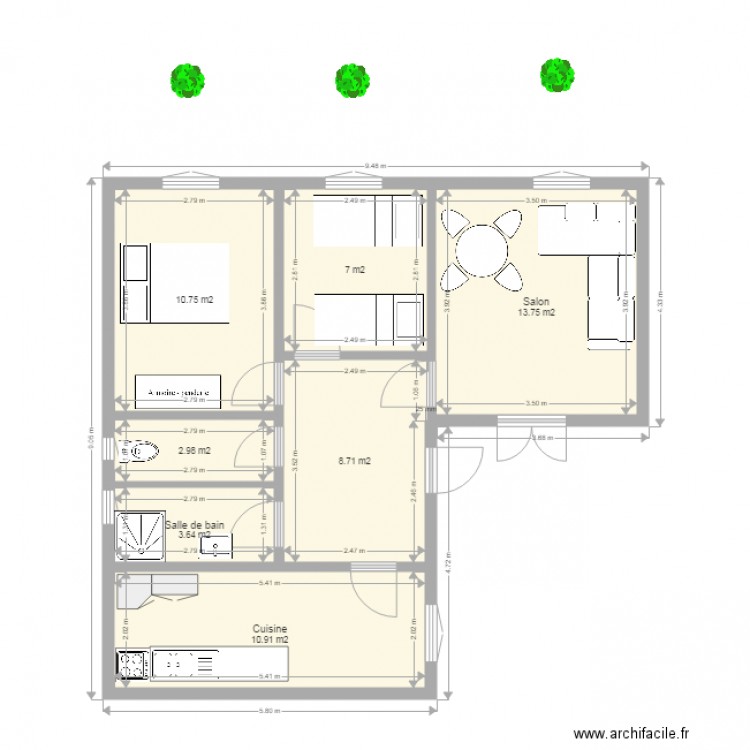 aaa. Plan de 0 pièce et 0 m2