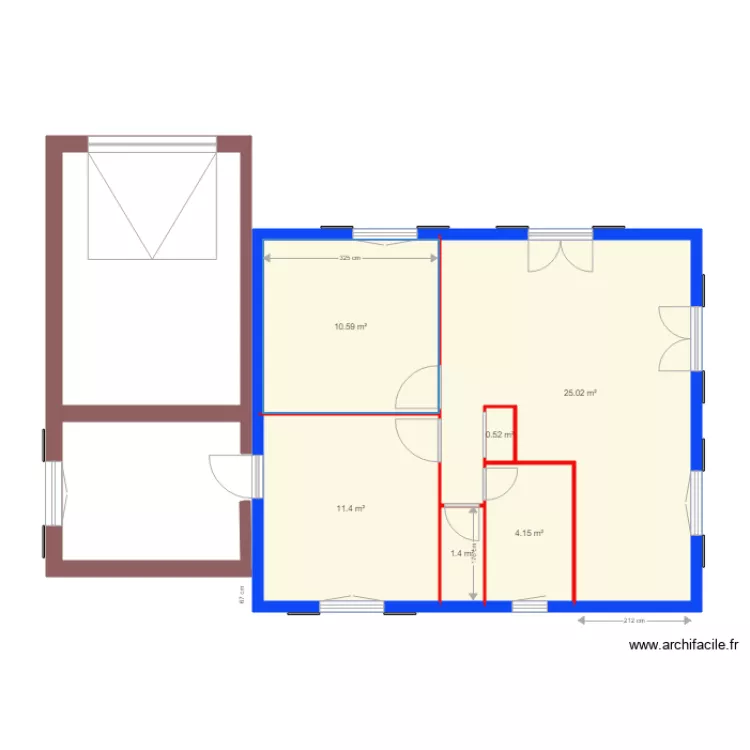 plan maison Yvon et Fran&ccedil;oise. Plan de 
