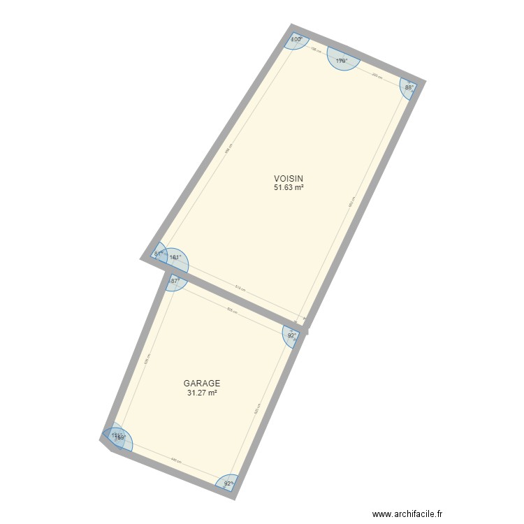 PLAN GARAGE ET VOISIN. Plan de 0 pièce et 0 m2