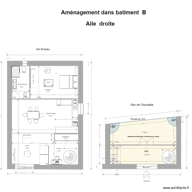 GFA BERTHOULET 6 et 6 bis (D'). Plan de 