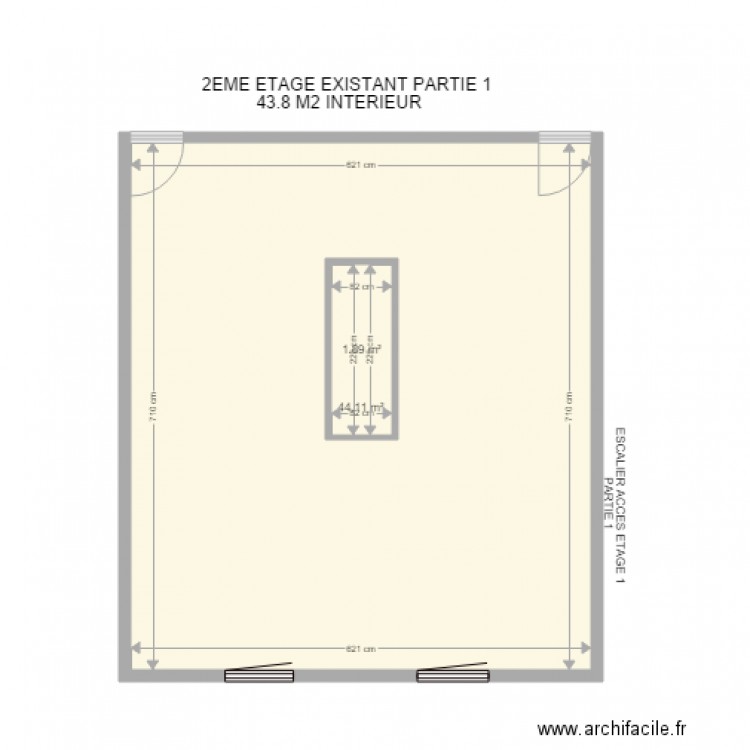 2EME ETAGE PARTIE  2. Plan de 0 pièce et 0 m2