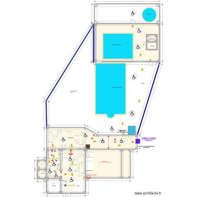  koawa rochetaillee BATIMENT RDC . Plan de 8 pièces et 487 m2