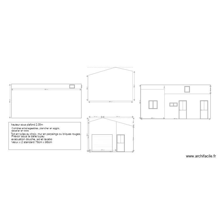 fa&ccedil;ade garage 2. Plan de 
