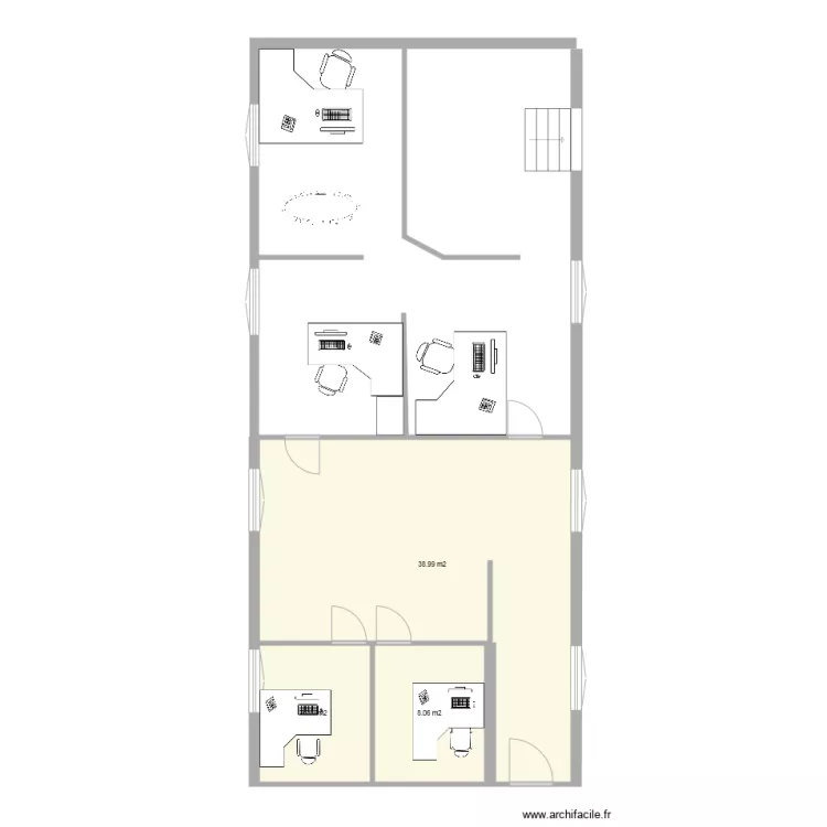 Am&eacute;nagement Bureau 2. Plan de 