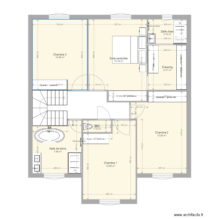 1er étage maison avec acc. Plan de 0 pièce et 0 m2