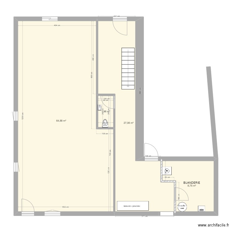 SOUS SOL MAISON solution 2. Plan de 0 pièce et 0 m2