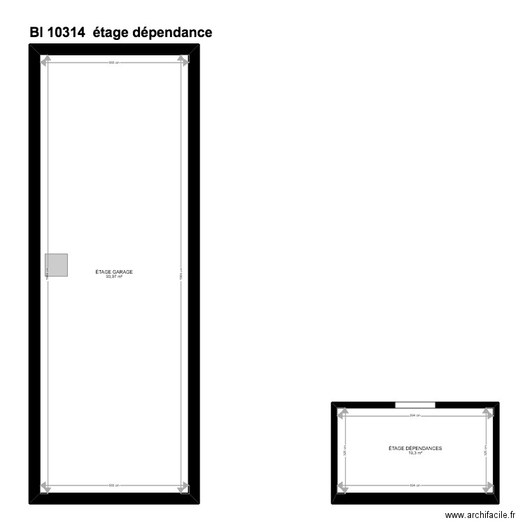 BI 10314. Plan de 33 pièces et 573 m2