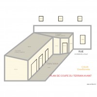 appartements sur cour avant plan de coupe