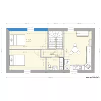 1 etage installation portes cuisine escalier