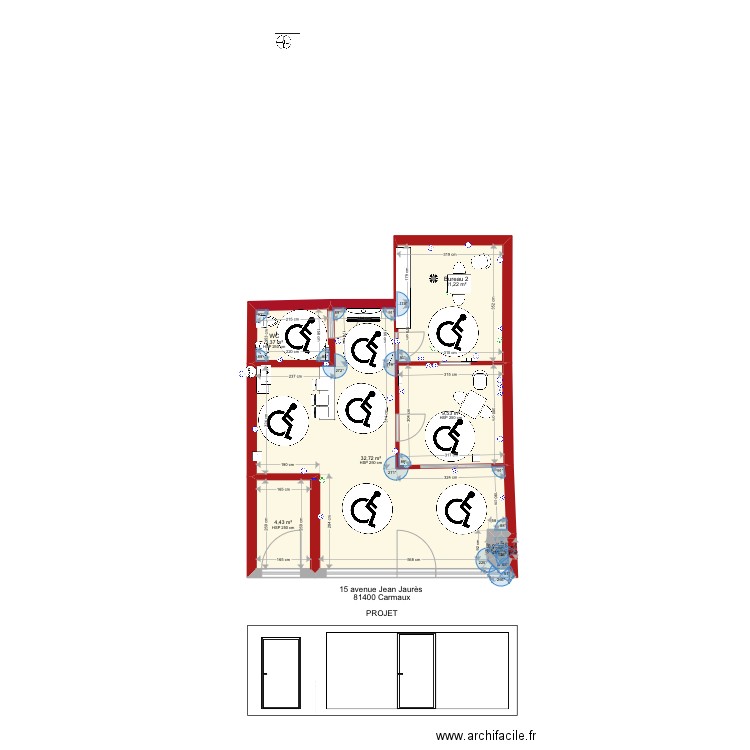 plan magasin par erp empruntis. Plan de 7 pièces et 61 m2