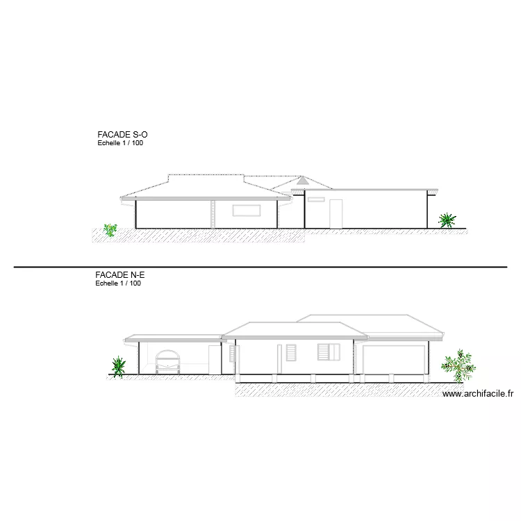 FACADE SO NE. Plan de FACADE SO NE. Plan de