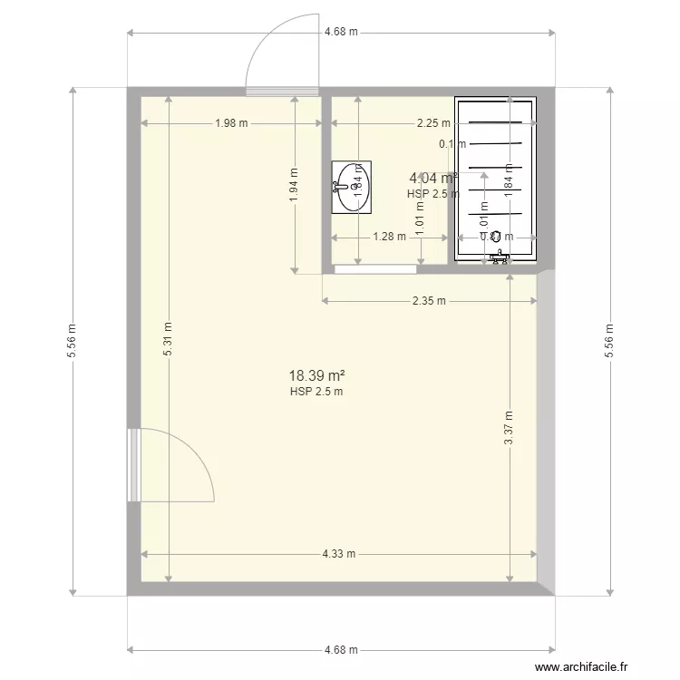 salle de bain parent 2. Plan de 