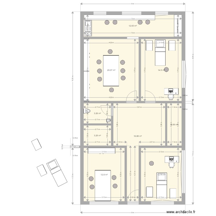 waterloo  cotation  les bureau par helene. Plan de 0 pièce et 0 m2