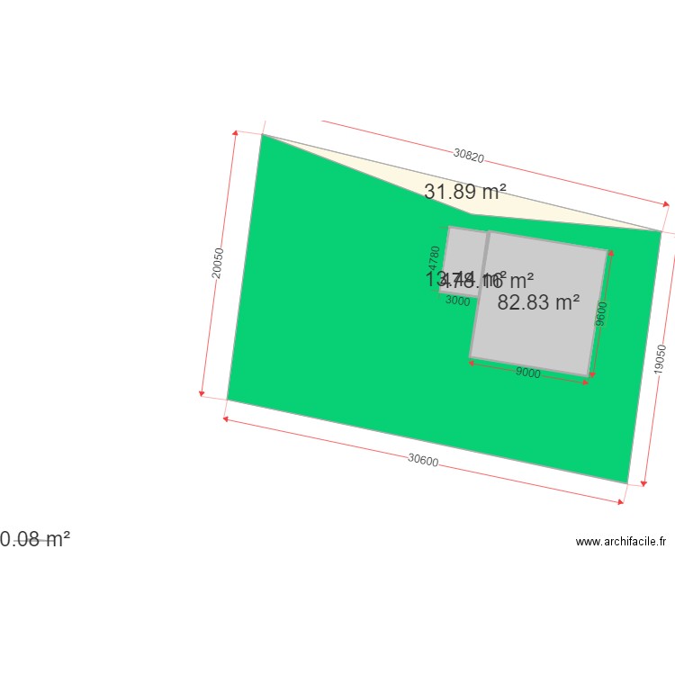 masse. Plan de 0 pièce et 0 m2