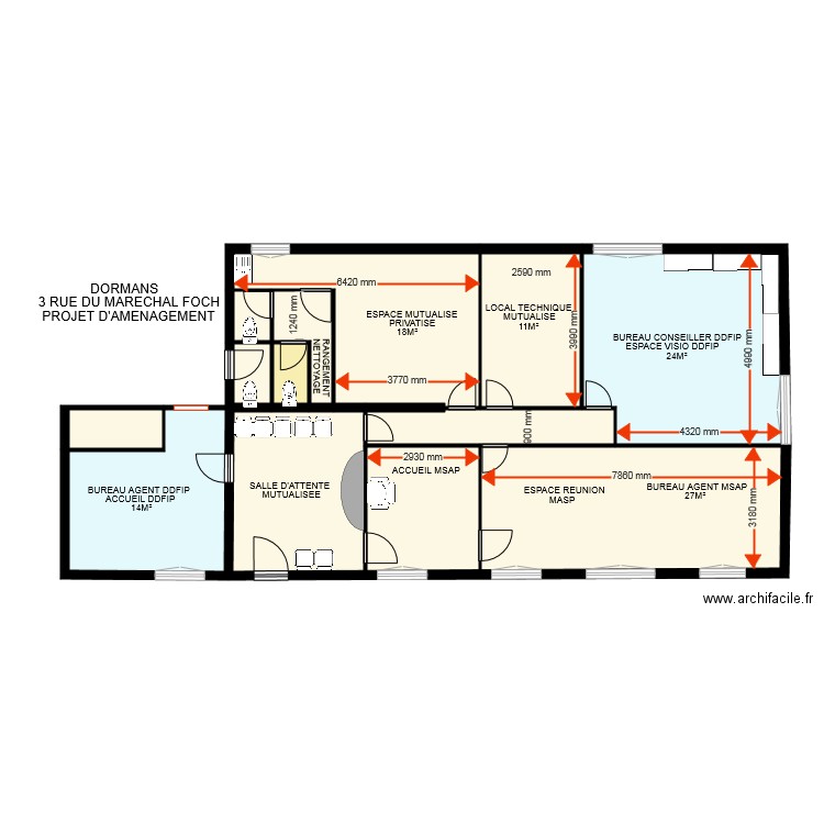 DORMANS PROJET 2ème OPTION. Plan de 0 pièce et 0 m2