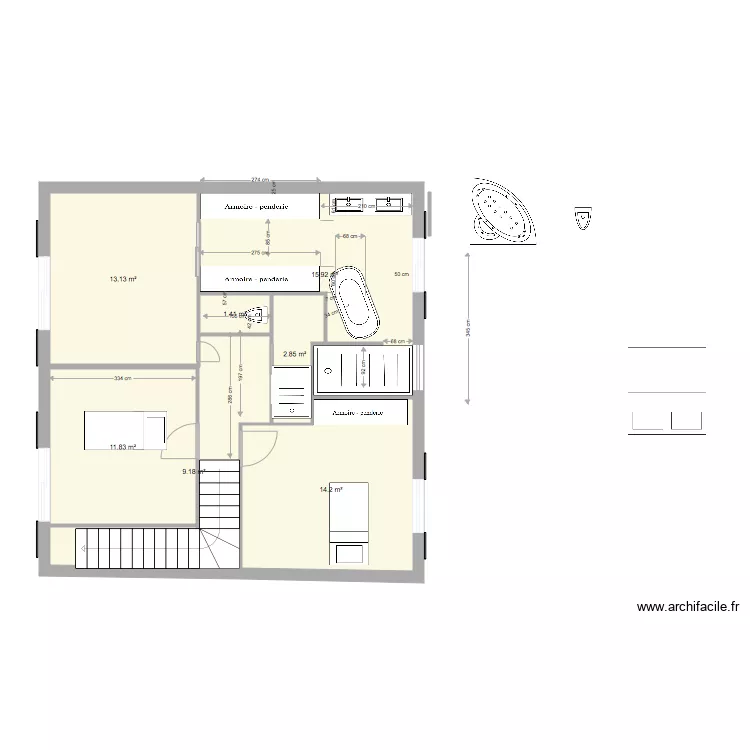 MALMOUSQUE RENO chambres. Plan de 
