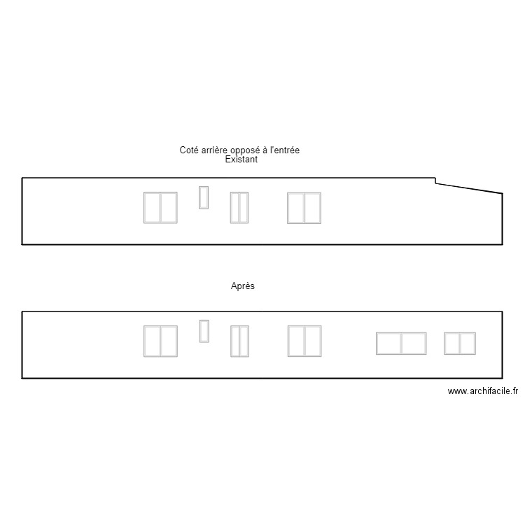 cotés arrière . Plan de 0 pièce et 0 m2