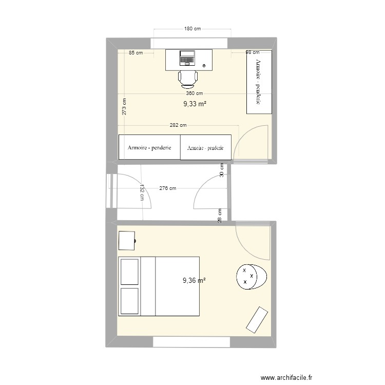 Dressing. Plan de 0 pièce et 0 m2