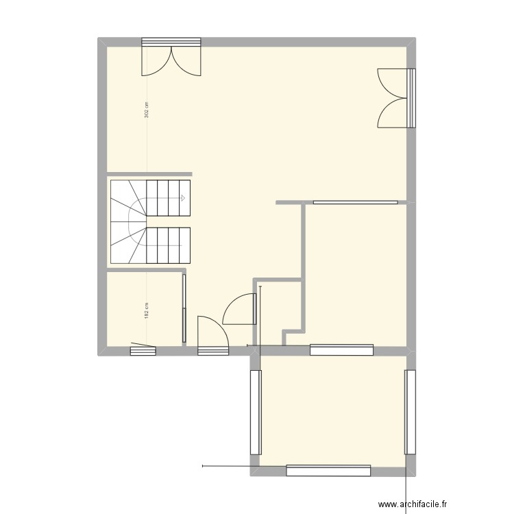 HIMBERT. Plan de 3 pièces et 60 m2