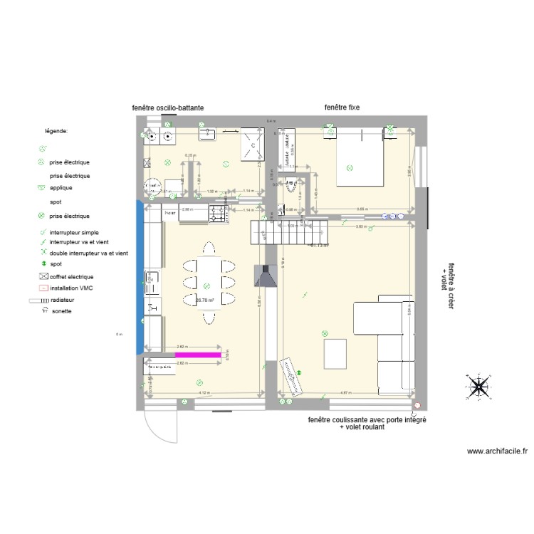 projet Chessenaz rez modif fini. Plan de 0 pièce et 0 m2