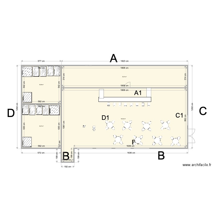 Stm module COTÉ TERRAIN. Plan de 4 pièces et 282 m2