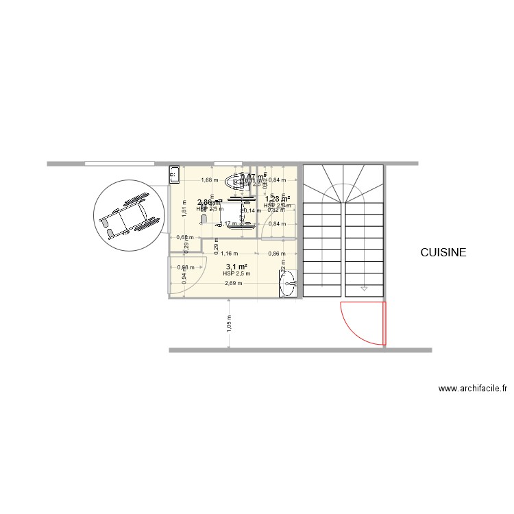 SANITAIRE AU VINTAGE. Plan de 0 pièce et 0 m2