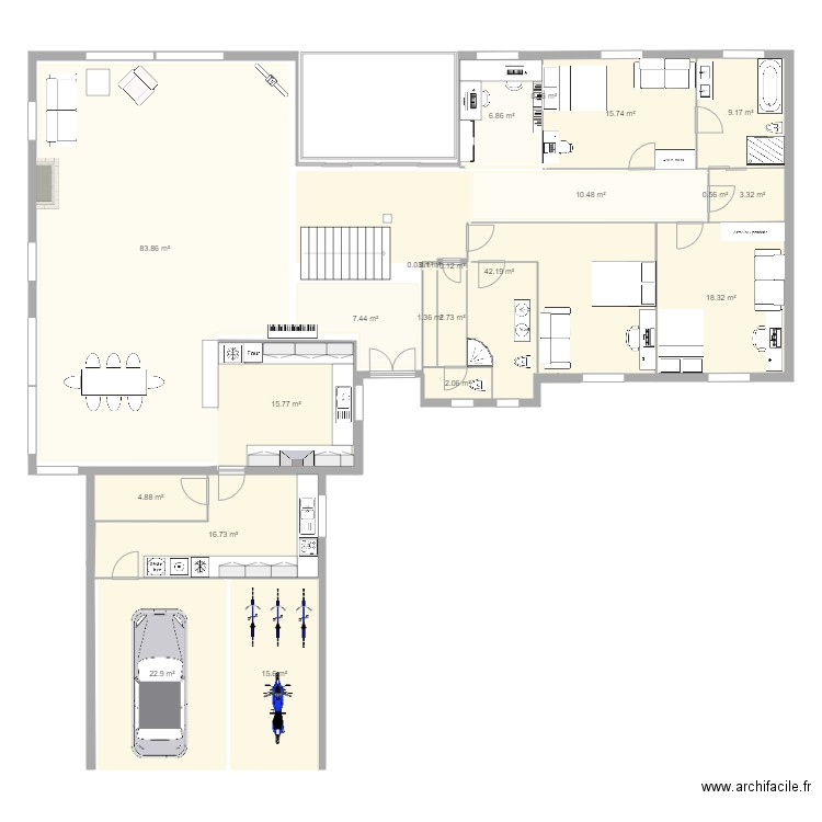 NLCH RDV meublé V3. Plan de 0 pièce et 0 m2