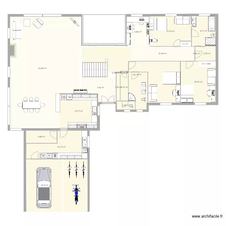 NLCH RDV meubl&eacute; V3. Plan de 