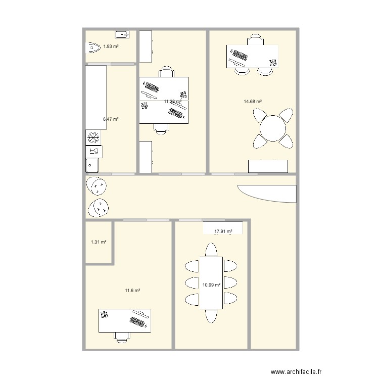 BUREAUX PAUL SAUNIERE. Plan de 0 pièce et 0 m2