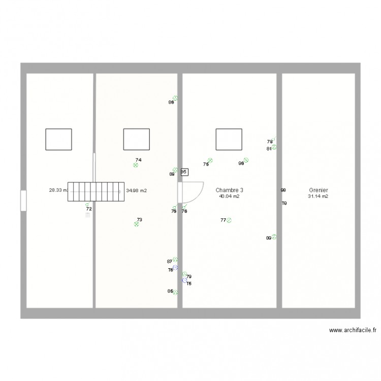 Eclairage 2 Etage. Plan de 0 pièce et 0 m2