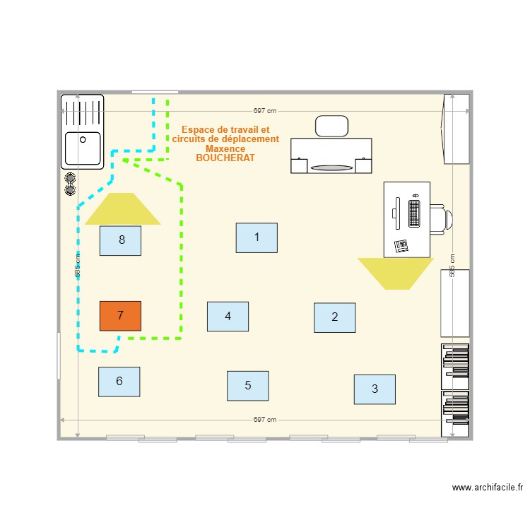 SEGPA 1 trajet élève 7. Plan de 0 pièce et 0 m2