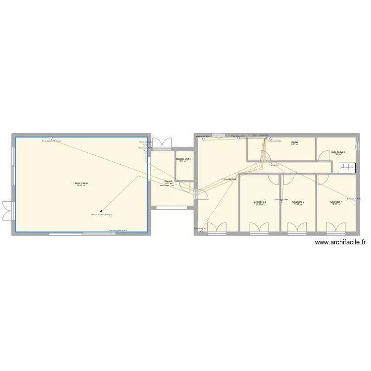 prises rf45. Plan de 