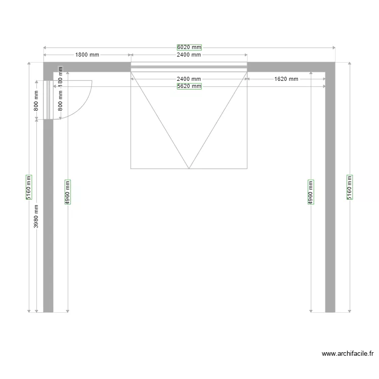ITTEVILLE Garage. Plan de 