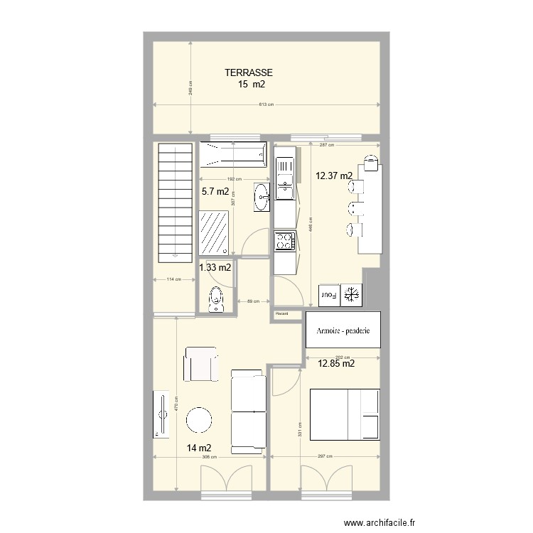 Maison 2 éme étage version 2. Plan de 0 pièce et 0 m2
